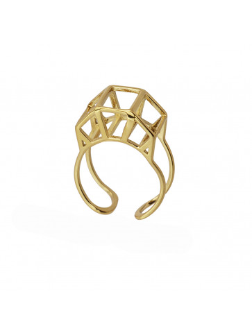 Surgical steel ring - geometric cage-type design