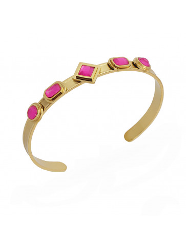 Gold-colored surgical steel bracelet