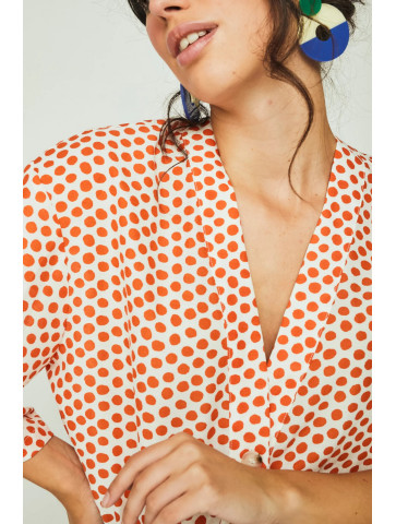 Polka dot - Orange shirt
