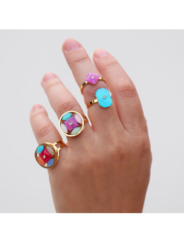Color stone ring