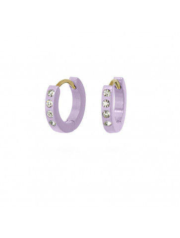 Square section mini hoop earrings