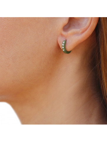 Square section mini hoop earrings