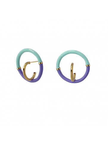 Candy Hoops Earrings - Round Shape - Stainless Steel