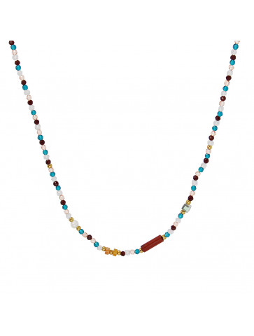 Long necklace-chain and beads