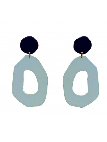 WAVE – Plexi glass earrings-pastel light blue