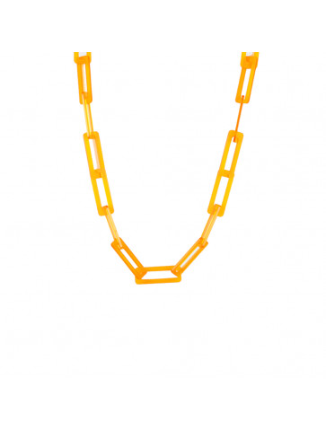 RECTANGULAR CHAIN - Plexiglass necklace - Orange