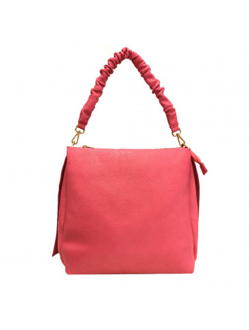 Shoulder bag - twist handle - Fuchsia color