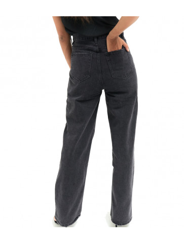 Wide jean palazzo pants