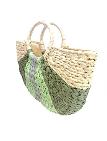 Knitted Bag-Straw handles