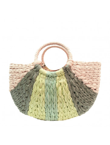 Knitted Bag-Straw handles