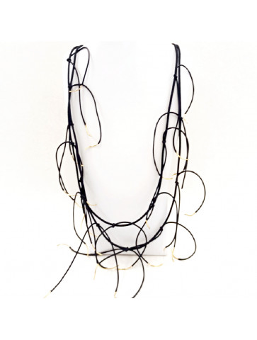 Long Necklace - Leather cord