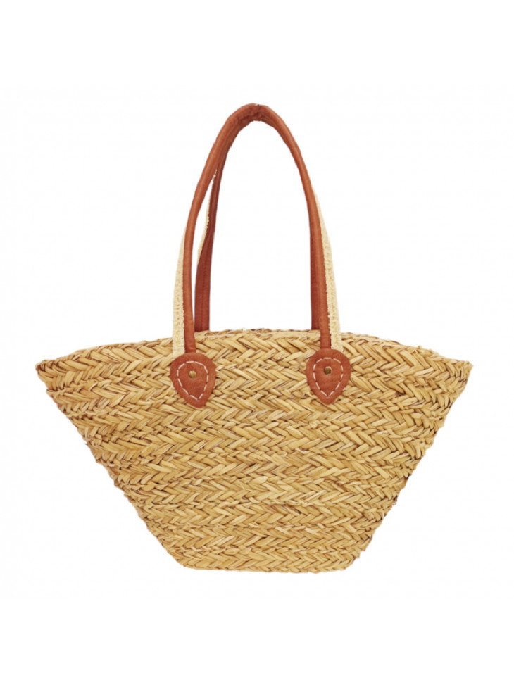 Basket Ψάθινη Τσάντα Θαλάσσης -Μπεζ