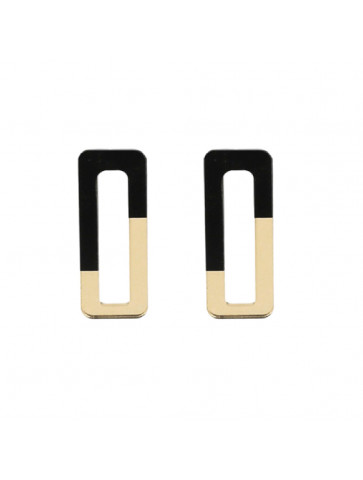 Earrings-PlexiGlass -Gold Clip