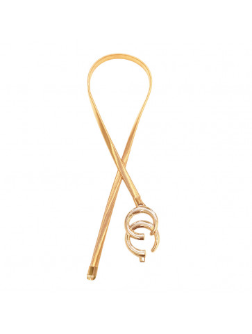 Elastic gold belt - buckle with two semicircles