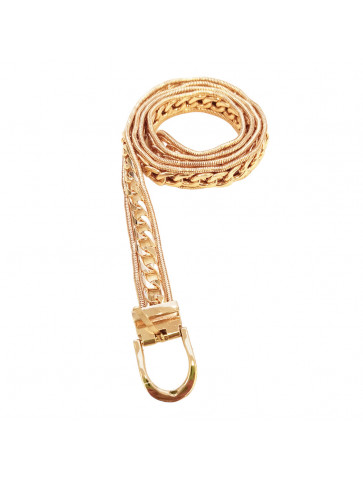 Metallic gold belt - chain shape