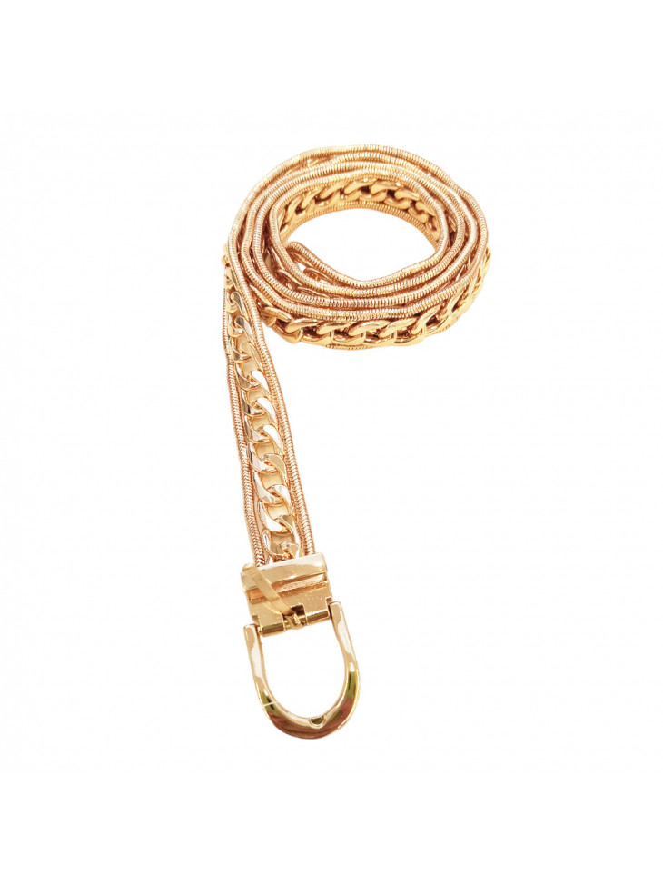 Metallic gold belt - chain shape