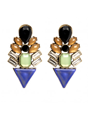 Earring  - multicolour crystal