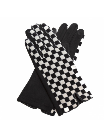 Suede gloves-Chessboard