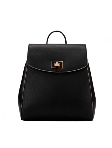 Backpack - exterior detail in beige color