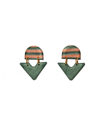 Handmade clay earring - pastel shades