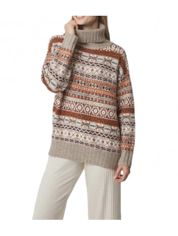 Pullover - soft jacquard knit