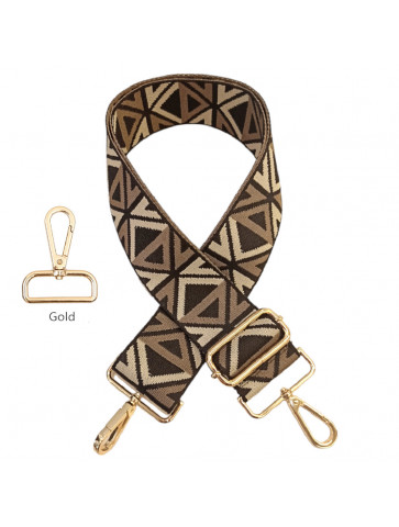Bag strap -geometric print