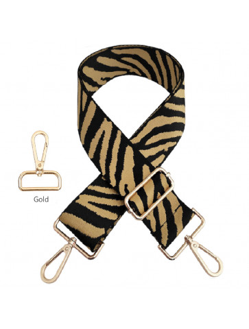 Bag strap - beige zebra print