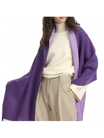 Monochrome 2-sided pashmina - Purple
