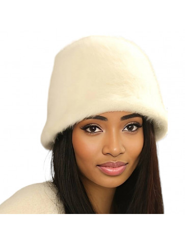 Bucket shaped hat-Rabbit Hair