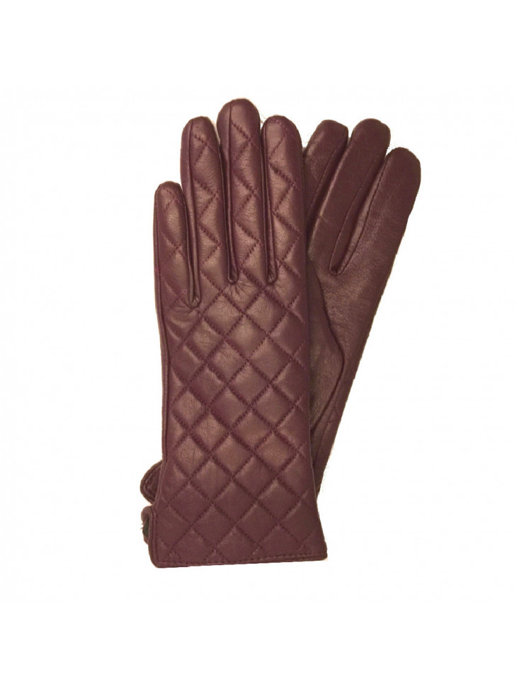 Burgundy leather gloves