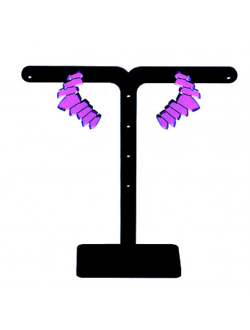 DIAMOND – PlexiGlass – Purple Mirror Earring