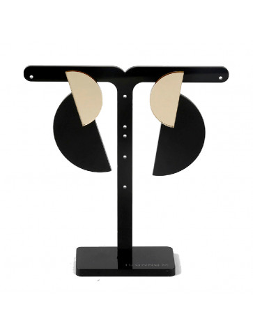 Plexiglass earrings - Mirror -Semicircular