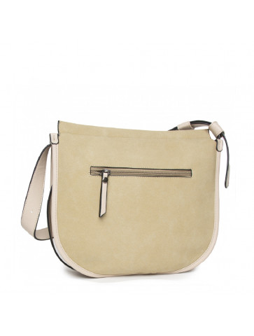 Crossbody bag - suede and nubuck-style leather