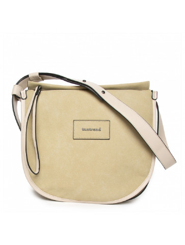 Crossbody bag - suede and nubuck-style leather