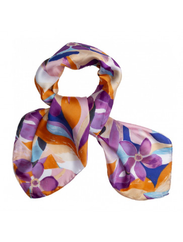 Square scarf - multi-coloured floral print