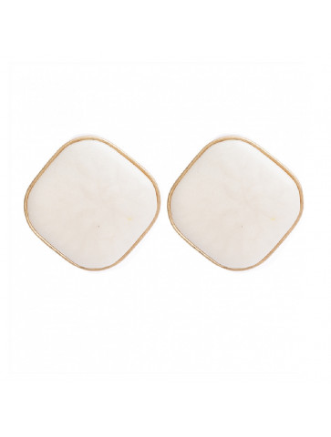 Rhombus earrings-Resin