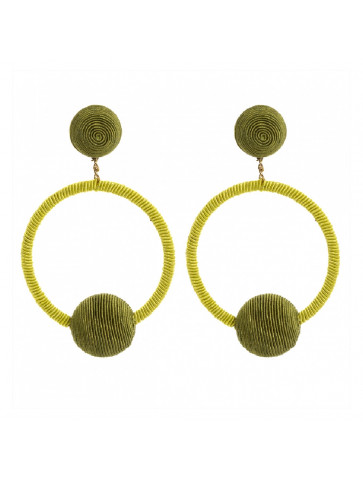 Hoop earrings - central ball
