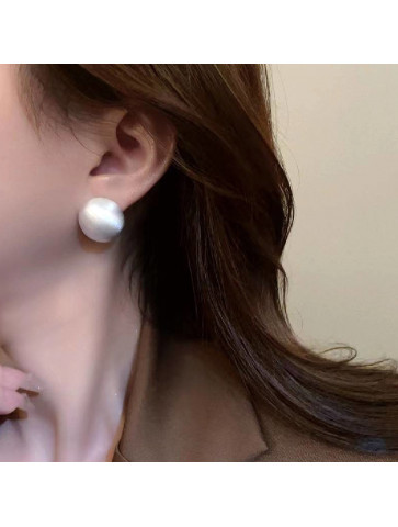 Earrings - stainless steel - round shape