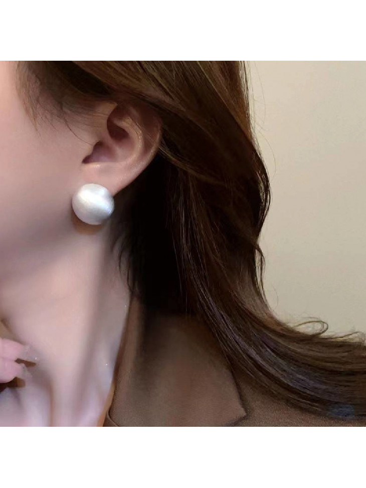 Earrings - stainless steel - round shape