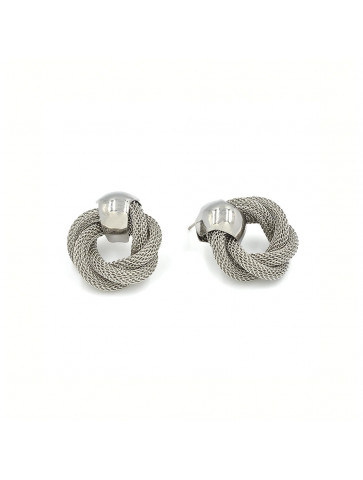 Vintage knot earrings - stainless steel