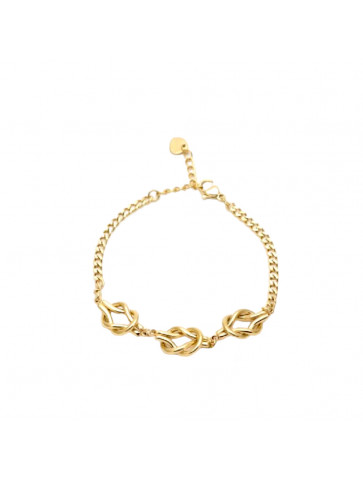Stainless steel chain bracelet - knot design