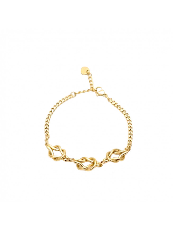 Stainless steel chain bracelet - knot design