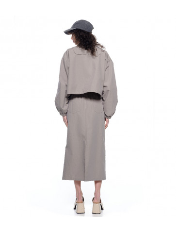 Women's midi skirt - adjustable drawstring waist - Smooth Line
