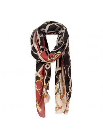 Women's Viscose Scarf - pattern with circular shapes