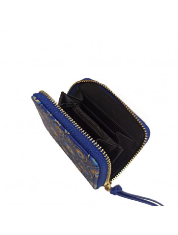 Small women leather-like wallet with eye print