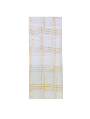 Soft cotton and viscose scarf - gold lurex