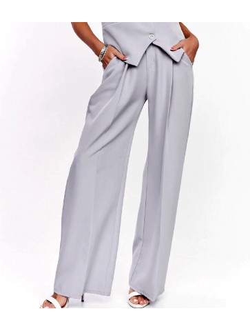 Women's Pants-Grey-Polyester-Comfortable Line