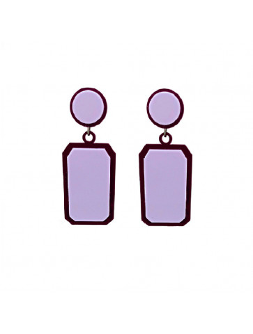 Plexiglass earring - geometric shapes