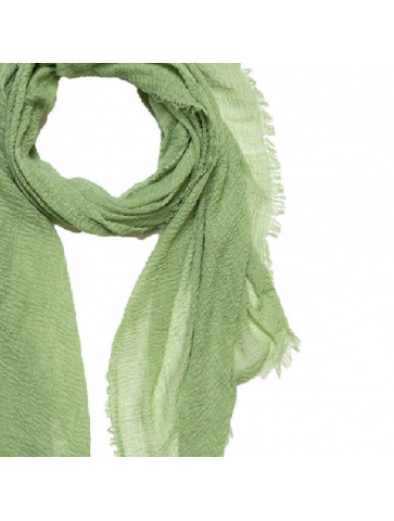 Plain polyester scarf - crinkled finish
