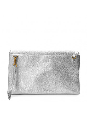 Γυναικεία silver τσάντα-φάκελος